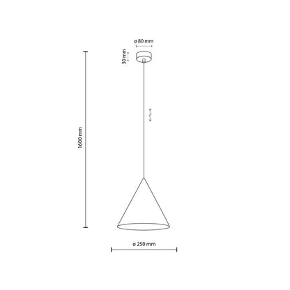 Šviestuvas kabinamas TK Lighting Cono 6632, 15 W, E27
