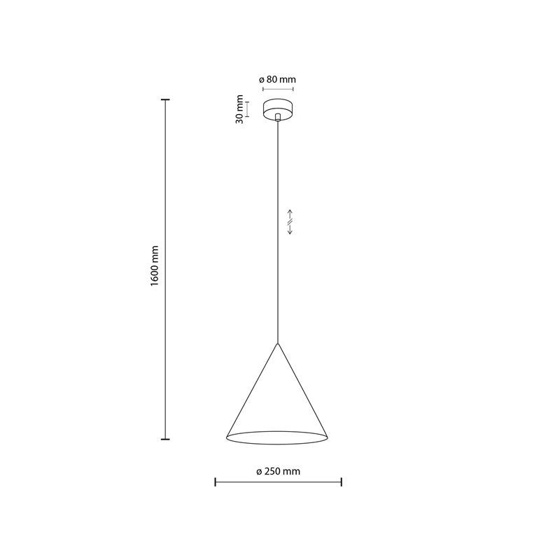 Šviestuvas kabinamas TK Lighting Cono 6632, 15 W, E27
