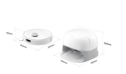 Dulkių siurblys - robotas Roborock Qrevo Curv, balta