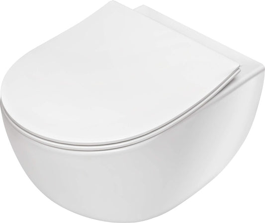 Miska wisząca WC Deante Peonia, z deską, 51x36