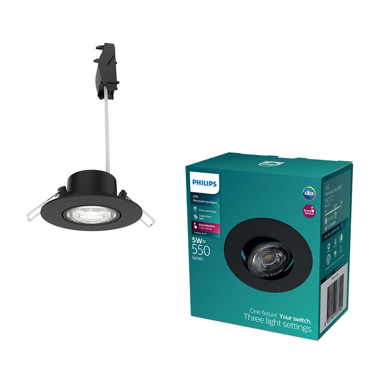 Oprawa wpuszczana Cilantro LED 5W 4K 550lmD9 Dim czarna