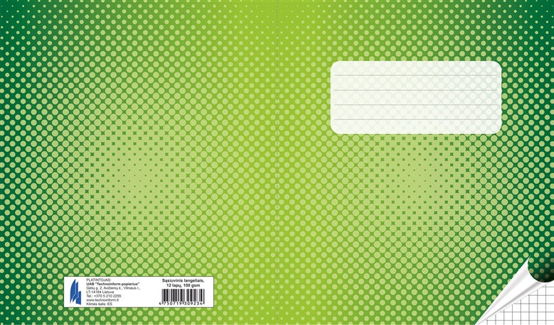 Notebook 4750719309234, squared, 12 sheets