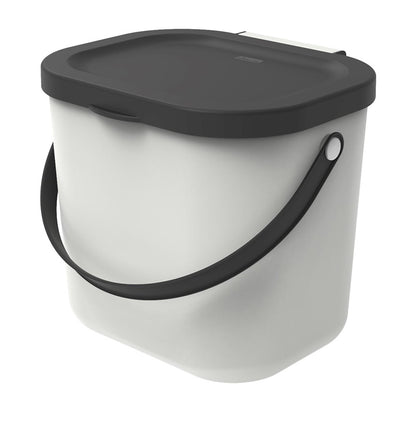 Rotho waste sorting bin, 6 l, white/grey