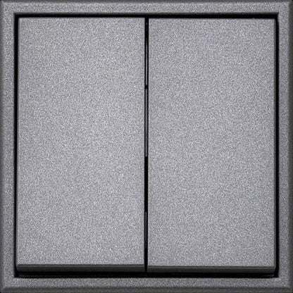 Switch LIREGUS MODERN, 2-gang, matt black