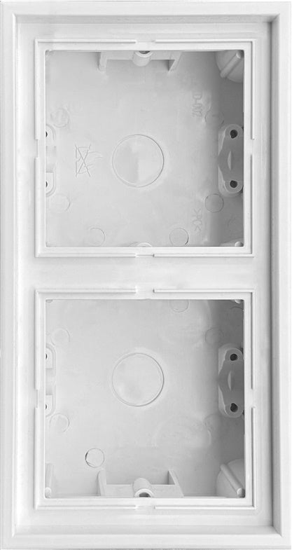 Surface mounting frame LIREGUS MODERN, 2-gang, white
