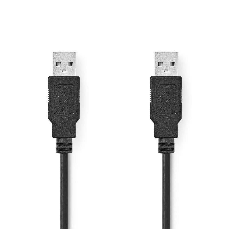 Cable Emos USB 2.0 A M -USB 2.0 A M, 3 m, black