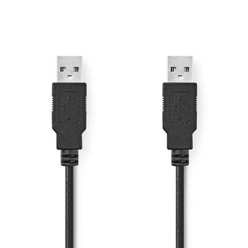 Kabelis Emos USB 2.0 A M -USB 2.0 A M, 3 m, juoda