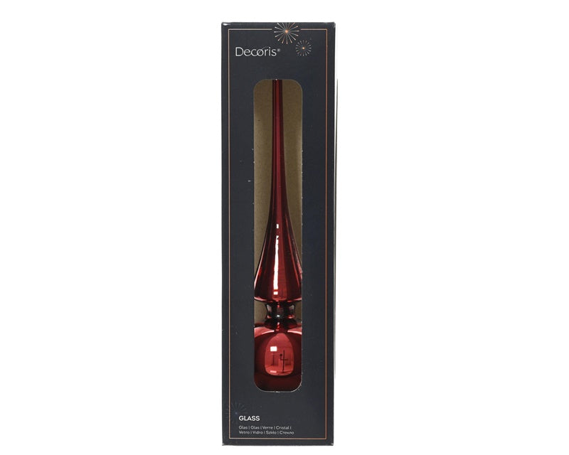 Eglės viršūnė Decoris 113069, raudona, stiklas