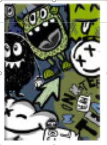 Notebook MONSTER TEAM 67656CP, squared, A5, 32 sheets