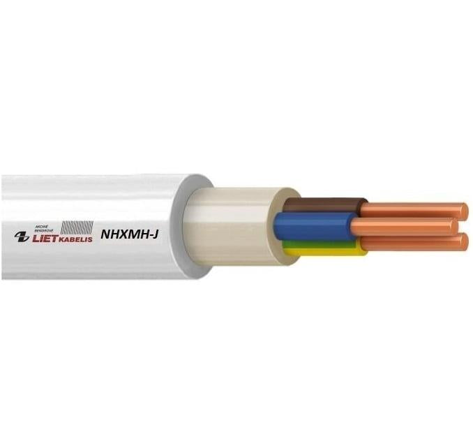 Kabel bezhalogenowy Lietkabelis NHXMH-J, 3 x 2.5mm², biały