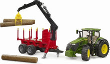 Bruder John Deere 7R 350 With Forest Trailer Set