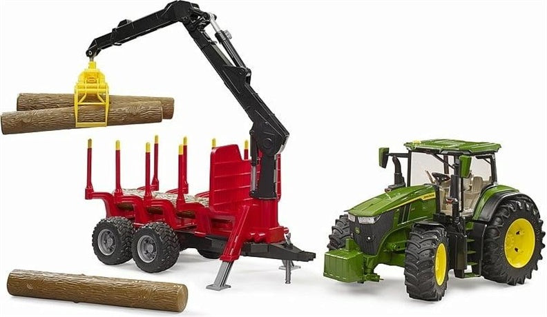Bruder John Deere 7R 350 With Forest Trailer Set