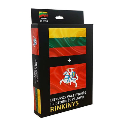 Set of Lithuanian state and historical flags