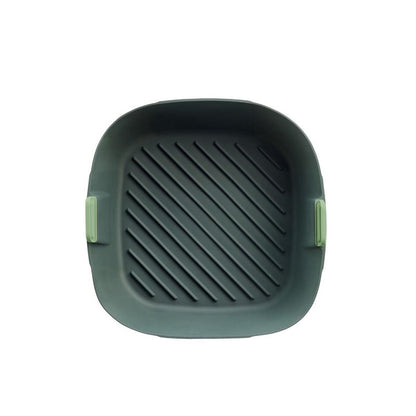 Silicone insert for hot air fryer, green, 25 cm