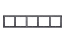 Five-gang frame LIREGUS MODERN, matte black
