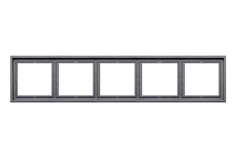 Five-gang frame LIREGUS MODERN, matte black