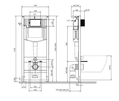 Pakabinamojo unitazo komplektas Cersanit S701-777, 20x41 cm