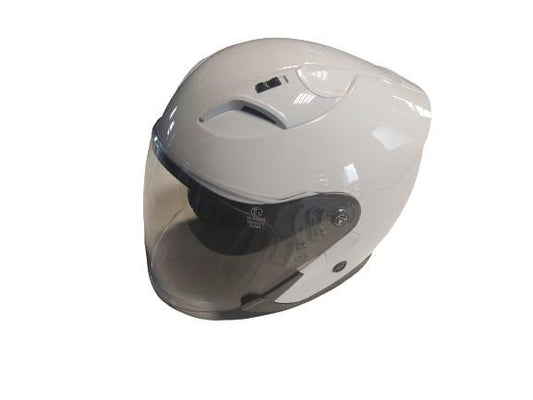 Motociklininko šalmas YM-637, L (59-60 cm), balta