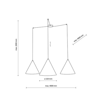 Šviestuvas kabinamas TK Lighting Cono 6629, 45 W, E27