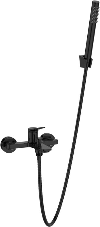 Bathroom mixer with shower set Invena Nestos black