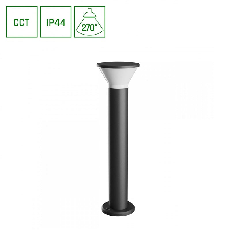 Outdoor post light 6W GU10 CCT 450lm IP44 black