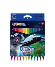 Colorino Nasa felt-tip pens, single-ended, 12 pcs.