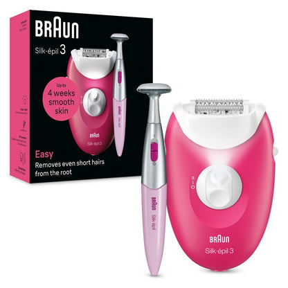 Epilator Braun Silk•épil 3 SE3-202, white/pink