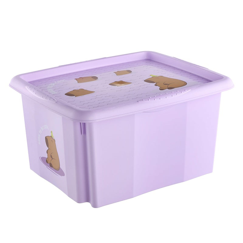 Daiktadėžė su dangčiu Keeeper, 24 l, violetinė sp.