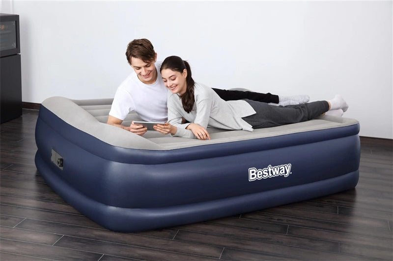 Inflatable mattress Bestway 67614, blue/grey, 203 x 152 cm
