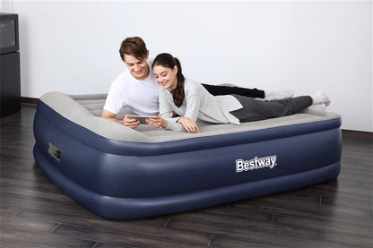 Inflatable mattress Bestway 67614, blue/grey, 203 x 152 cm