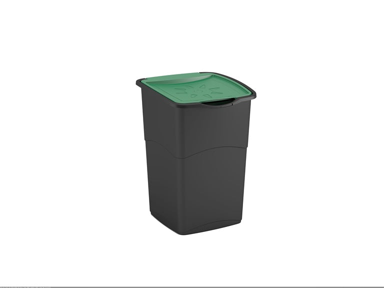 Rūšiavimo šiukšliadėžė Koral juoda/žalia 47l