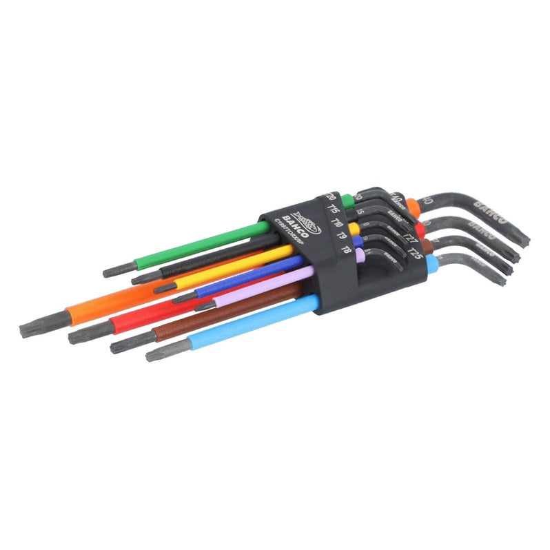 L-raktų rinkinys Bahco Torx ,T8-T40, 9 vnt.