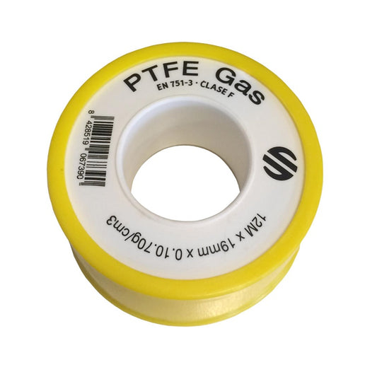Taśma teflonowa do gazu PTFE 19mm x 0.75mm x 12m