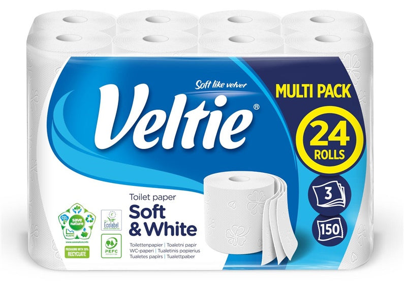PAPIER TOALETOWY VELVET SOFT&WHITE 24 ROLEK