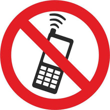 Naklejka zakaz rozmów telefonicznych 130x130mm