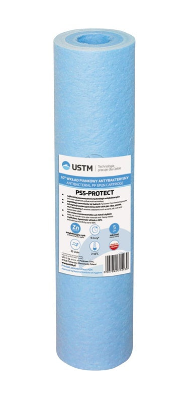 Mechaninė antibakterinė filtro kasetė USTM PS5 10", 5 mkm