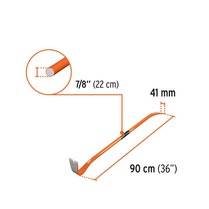 Laužtuvas-viniatraukis Truper Expert®, 900 mm x 22 mm