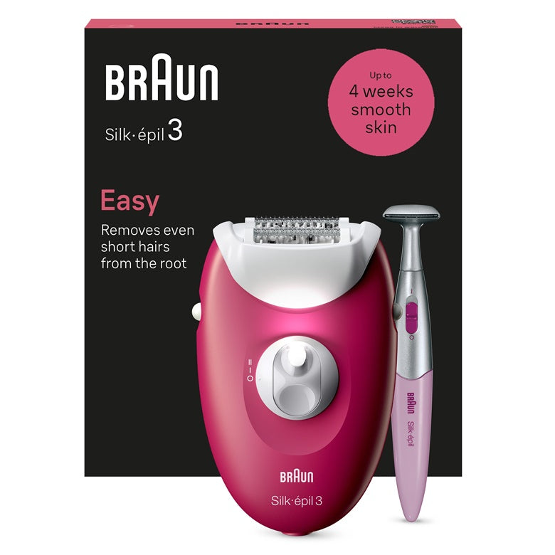 Epilator Braun Silk•épil 3 SE3-202, white/pink