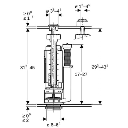 VALVE FLUSH GEBERIT 290 D40