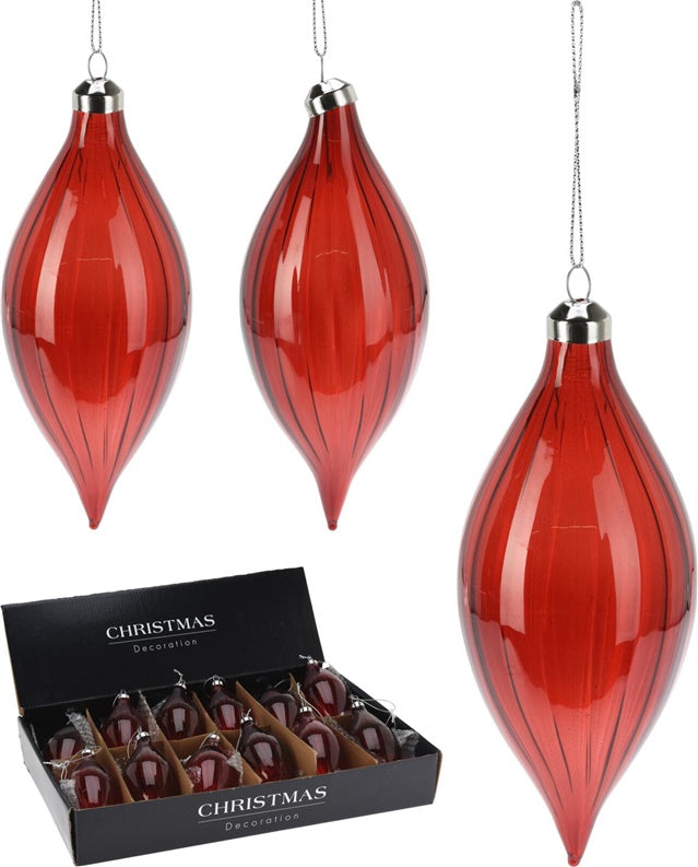 Eglutės žaisliukas ABR410330, raudonas, stiklas