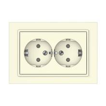 Double socket VILMA QR1000, ivory