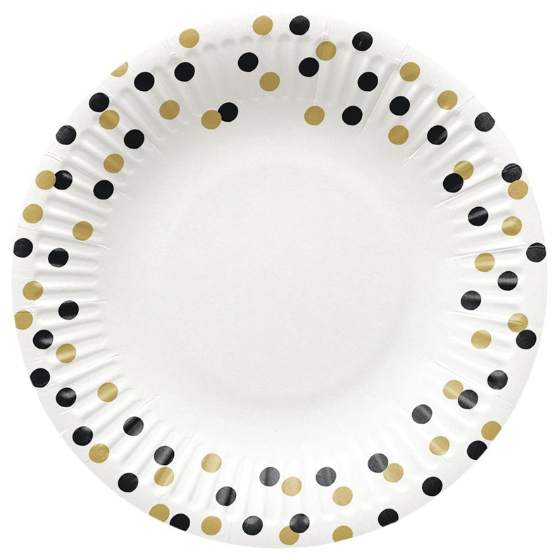 Disposable plates PAW Confetti, Ø 18 cm, 8 pcs.