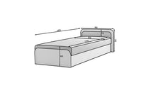 BED 80X190 BRN/GREY MATTRESS.SLATS
