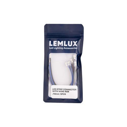 ZŁĄCZE TAŚM LED LEMLUX RGB 15CM KABEL 5SZT