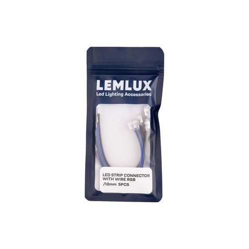 CONNECTOR LEMLUX LED STRIP RGB 15CM CABLE 5PCS