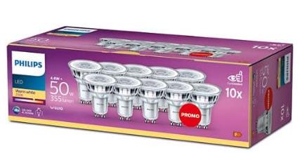 LEMPUTĖ LED GU10 PAR16 5W 355LM 827 36 10VNT