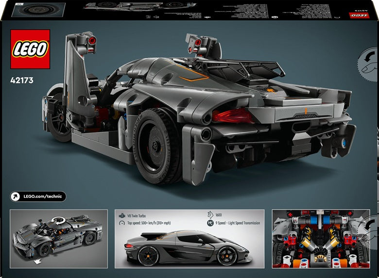 LEGO® Technic Hypercar Koenigsegg Jesko Absolut Grey 42173