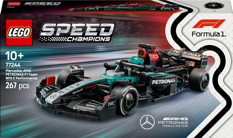 LEGO® Mercedes-AMG F1® W15 Race Car 77244, 267 pieces.