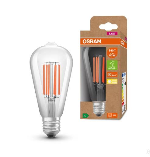 Osram LED Bulb, ST64, E27, 4 W, 806 lm, 3000 K