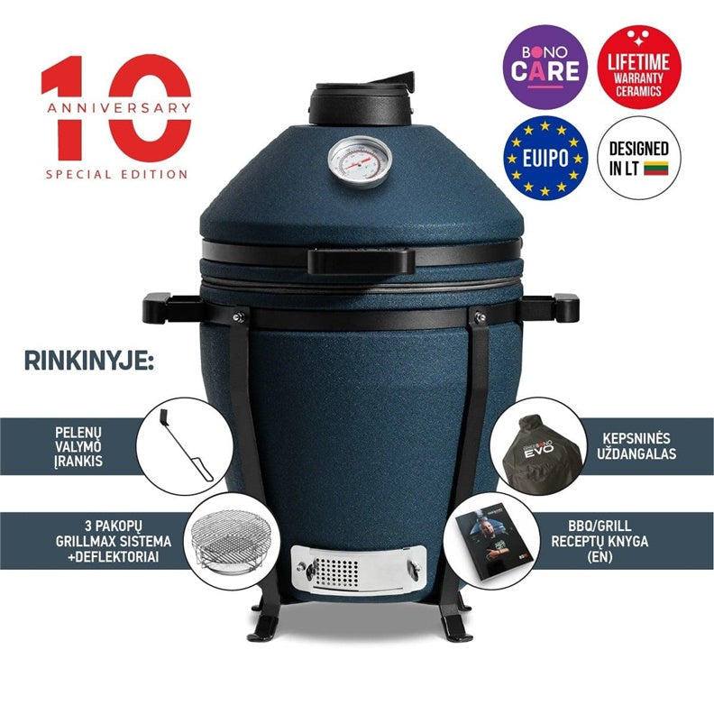 Grill Kamado Bono MINIMO EVO 16, niebieski, 54 cm